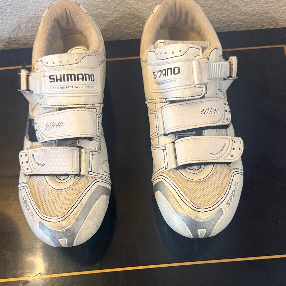 Shimano Women's Cycling Shoes - White and Silver